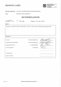 Determinazione - Regione Lazio