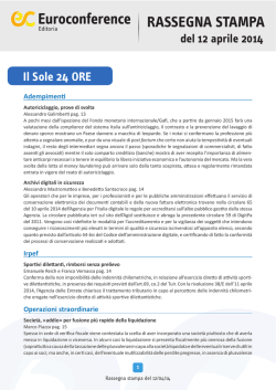 RASSEGNA STAMPA - Top Service Srl