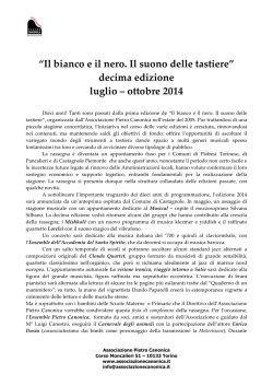 il bianco e il nero ed 2014 programma generale