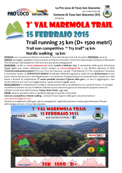15 febbraio 2015 - Val Maremola Trail