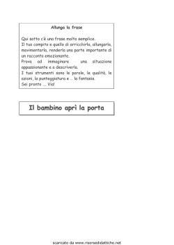 Il bambino apr&igrave; la porta