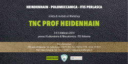 TNC PROF HEIDENHAIN - Istituto Istruzione Superiore "G. Perlasca"