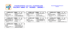 Calendario Pulcini 7c7 Autunnale girone I
