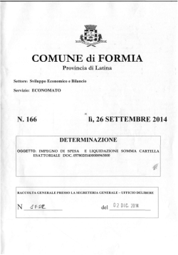 COMUNE di FORMIA