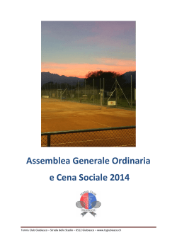 Assemblea Generale Ordinaria e Cena Sociale 2014