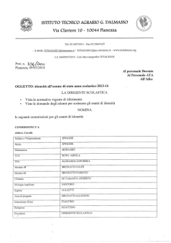 ISTITUTO TECNICO AGRARIO G. DALMASSO