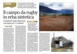 Il campo da rugby in erba sintetica