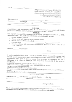 domanda scrutatori - Comune di Taranto