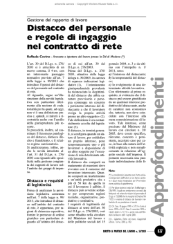 Distacco del personale