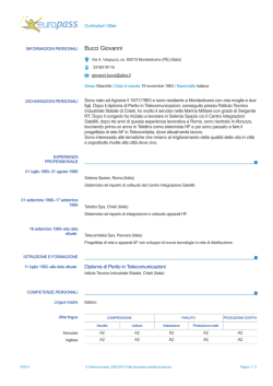 Curriculum vitae - Montesilvano 5 Stelle