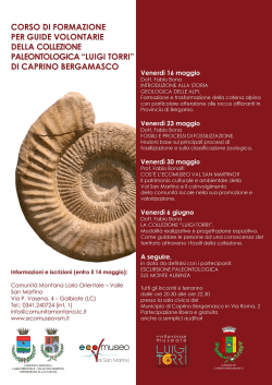 Programma corsi - Comunità montana valle San Martino