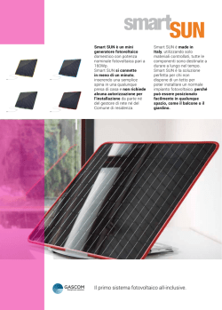 Il primo sistema fotovoltaico all-inclusive.