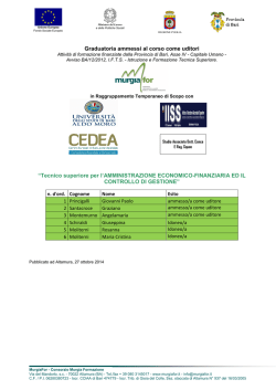 graduatoria per sito ifts tec sup amministrazione uditori