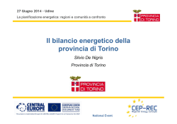 Il bilancio energetico della provincia di Torino CEP REC
