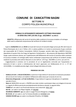 Verbale di Gara - Comune di Canicattini Bagni