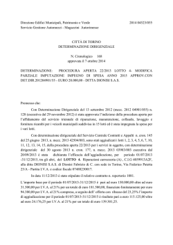 Direzione Edifici Municipali, Patrimonio e Verde