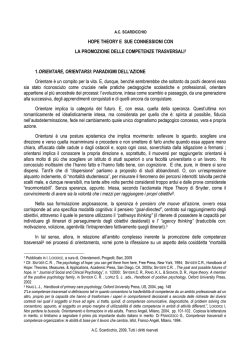 HOPE THEORY E SUE CONNESSIONI CON LA PROMOZIONE
