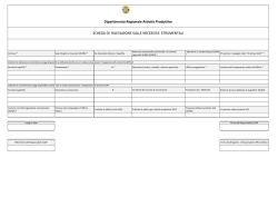 Dipartimento Regionale Attivit&agrave; Produttive SCHEDA DI