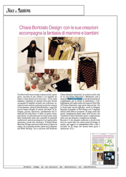 iiVocc di Mantova Chiara Bortolato Design: con le sue creazioni