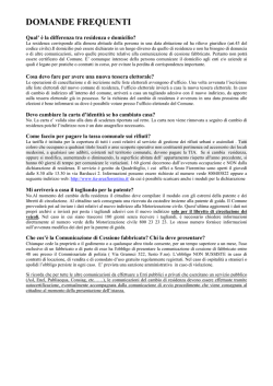 Domande frequenti (11 KB) - Comune di Sesto Fiorentino