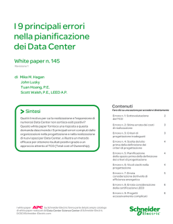 I 9 principali errori nella pianificazione dei Data Center