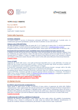 Informativa n. 79/2014 - Ordine dei Dottori Commercialisti della