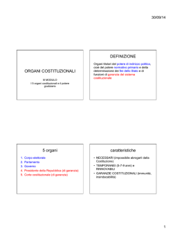 III.8&deg; Organi costituzionali e Partiti