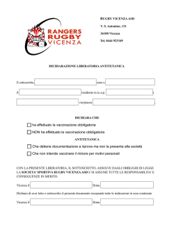 ha effettuato la vaccinazione obbligatoria NON ha effettuato la