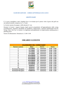 CORSO BABY - Archi di Claudio Golf Club