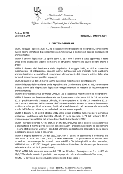 Decreto 13 10 2014 graduatoria definitiva rettificata sentenza tar