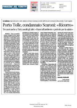 PortoTolle , condannato Scaroni : « Ricorro »