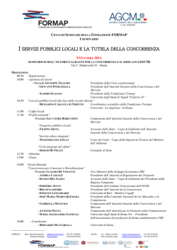 i servizi pubblici locali e la tutela della concorrenza