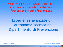 intervento - Dipartimento di Prevenzione ULSS20