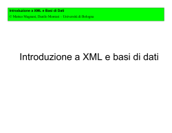 Introduzione a XML e basi di dati