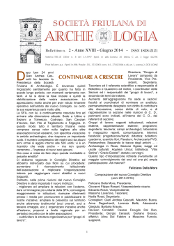 Bollettino SFA n. 2 - 2014 - Societ Friulana di Archeologia