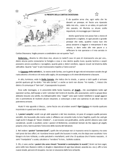 IL PRESEPE DELLA CARITAS DIOCESANA &Egrave; da qualche anno che