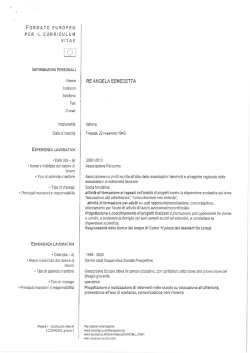 CV Re Angela Benedetta