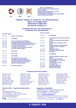 IV CONGRESSO NAZIONALE - Azienda Ospedaliera Senese