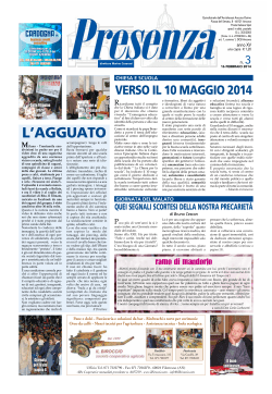 Presenza n. 3 del 16/2/2014 - Arcidiocesi di Ancona