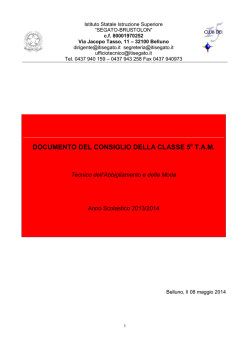 DOCUMENTO DEL CONSIGLIO DELLA CLASSE 5 T.A.M.