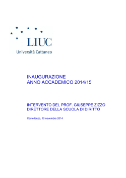 Intervento del Direttore della Scuola di Diritto Giuseppe Zizzo ()