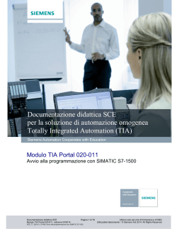 Documentazione didattica SCE per la soluzione di