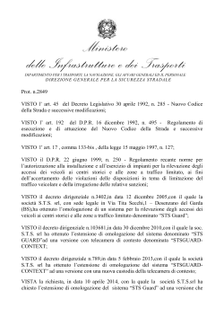 Decreto Dirigenziale 17 giugno 2014 n.2849 STS
