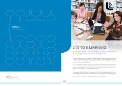 Live to E-Learning: una soluzione completa per lo sviluppo