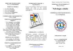 Nefrologia e dialisi_ Ottobre 2014 - Azienda per i Servizi Sanitari n