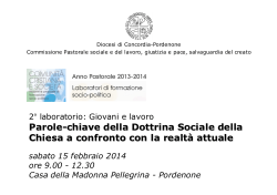 Parole-chiave della Dottrina Sociale della Chiesa a confronto con la