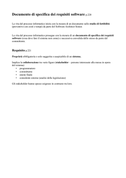 Documento di specifica dei requisiti software