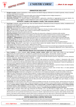 I NOSTRI CORSI - ASSI Giglio Rosso