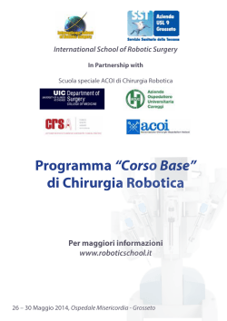 Programma “Corso Base” di Chirurgia Robotica