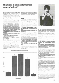 I bambini di prima elementare sono affaticati?